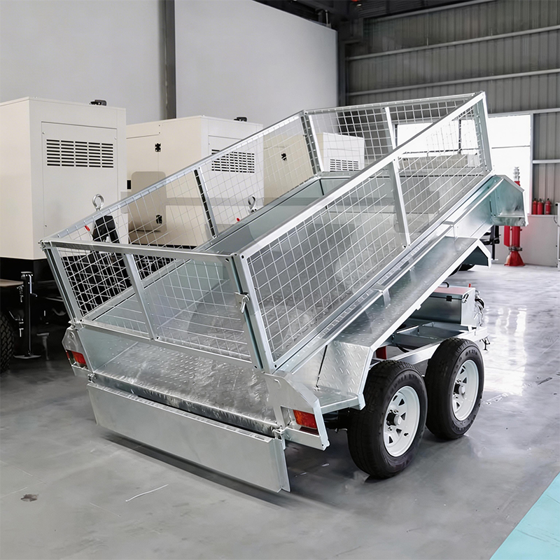Galvanised Tandem Farm Plant Tipping Hydraulic Trailer