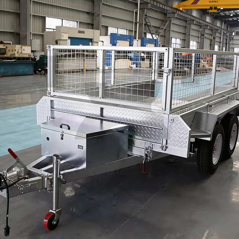 Galvanised Tandem Farm Plant Tipping Hydraulic Trailer