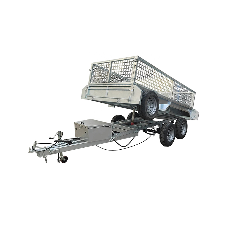 Galvanised Tandem Farm Plant Tipping Hydraulic Trailer