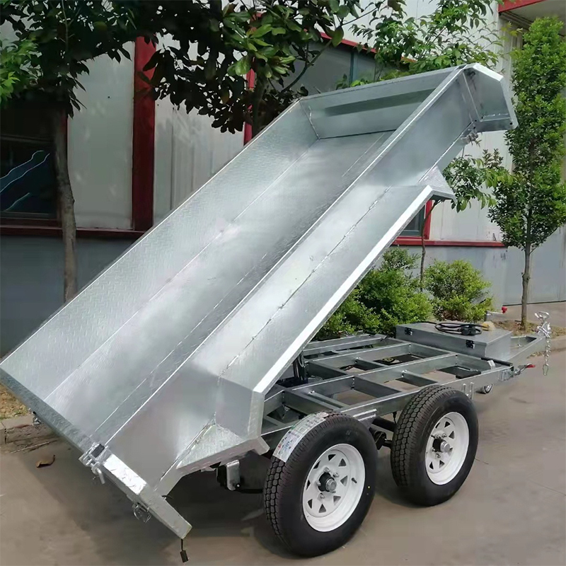 Aluminum Car Trailer with Steel Box Finish Plate Galvanized Wheel