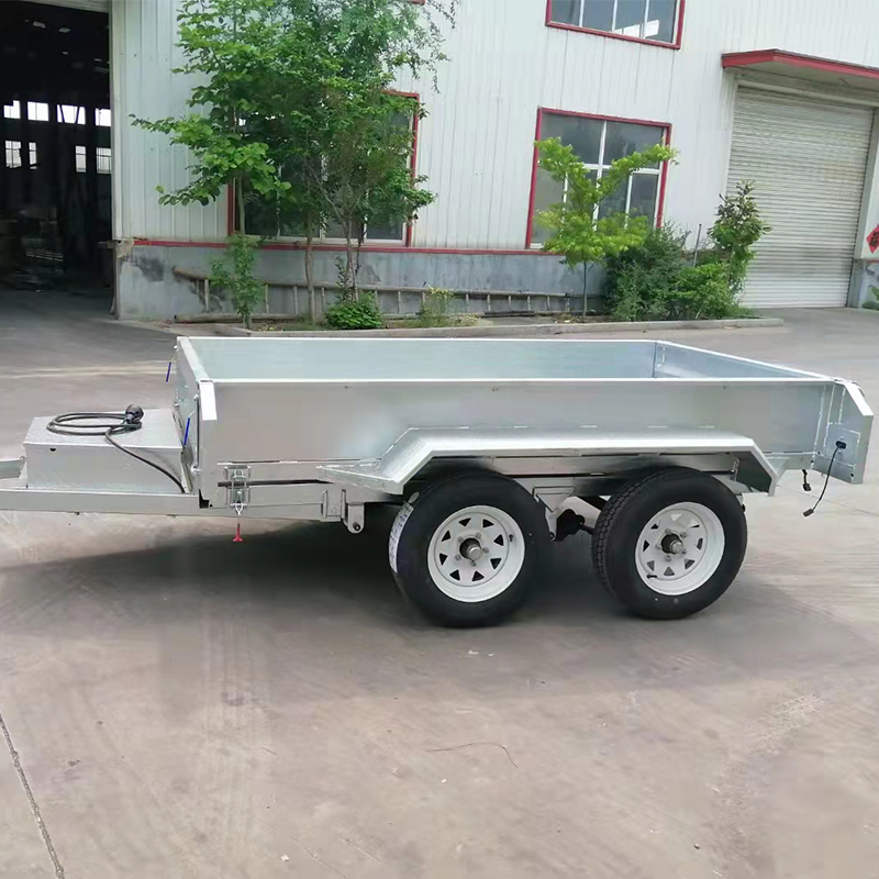 Aluminum Car Trailer with Steel Box Finish Plate Galvanized Wheel
