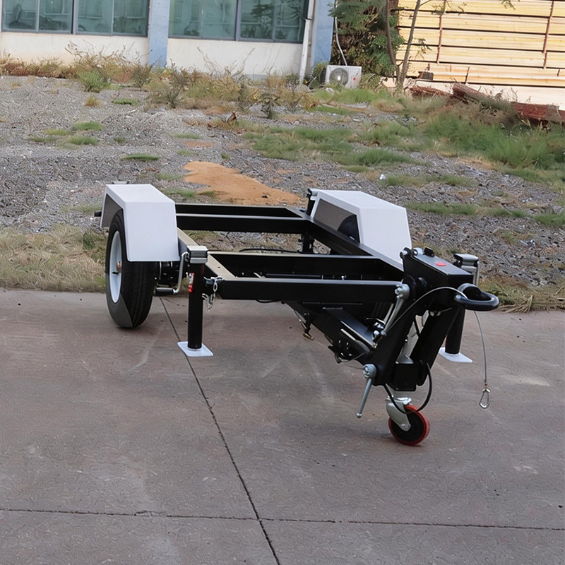 Heavy-Duty Steel Flatbed Two-Wheel Car Trailer