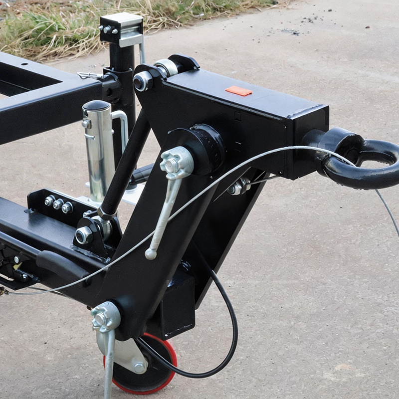 Heavy-Duty Steel Flatbed Two-Wheel Car Trailer