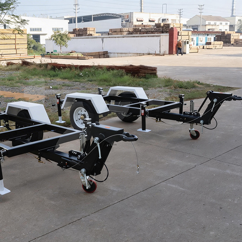 Heavy-Duty Steel Flatbed Two-Wheel Car Trailer