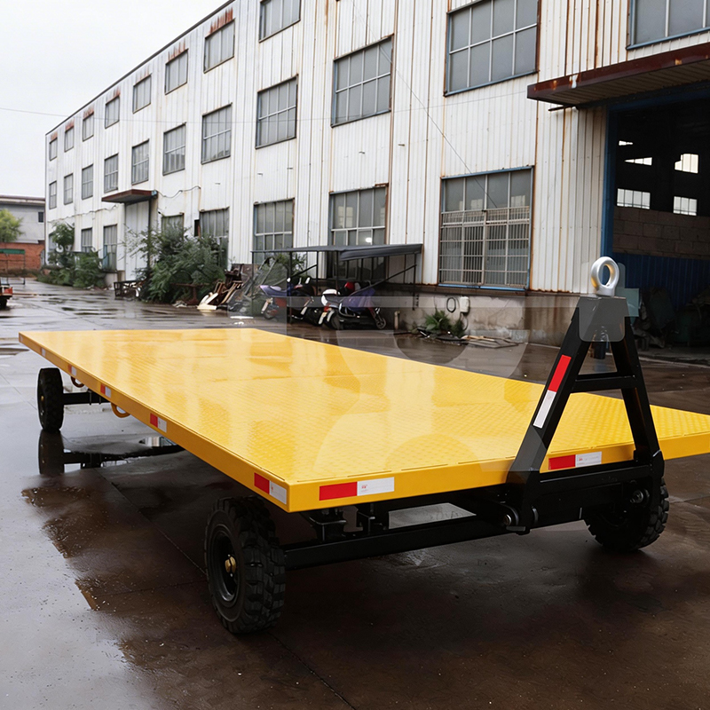 Heavy Duty Double Axle Semi Trailer Flatbed Truck Trailer