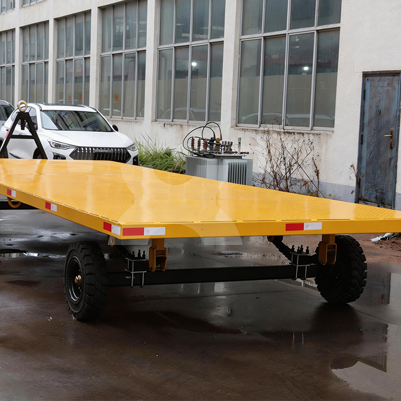 Heavy Duty Double Axle Semi Trailer Flatbed Truck Trailer
