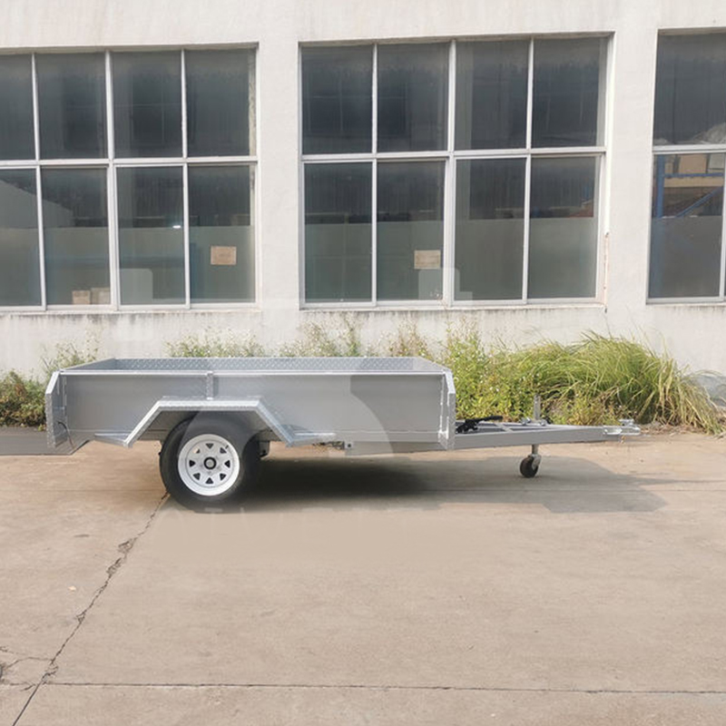 Hot Dip Galvanized Finish Silver Single Car Trailer