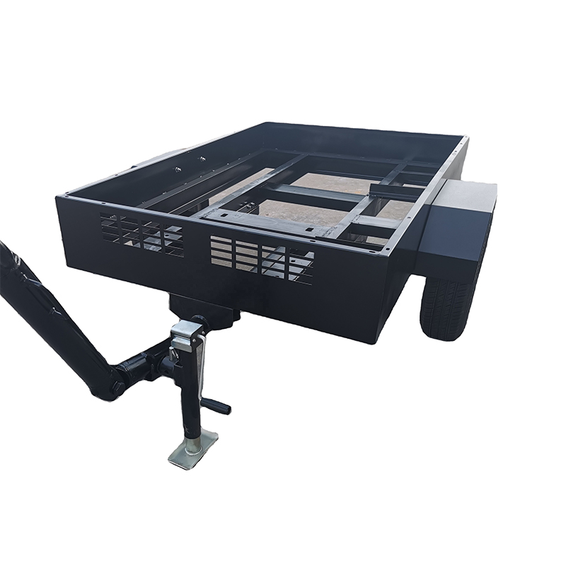 2 Axle Black Mobile Generator Trailer