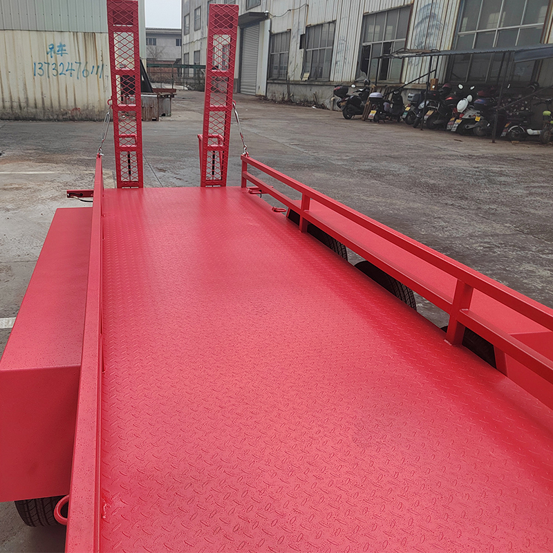 6 Wheel Mechanical Brake Mini Excavator Trailer