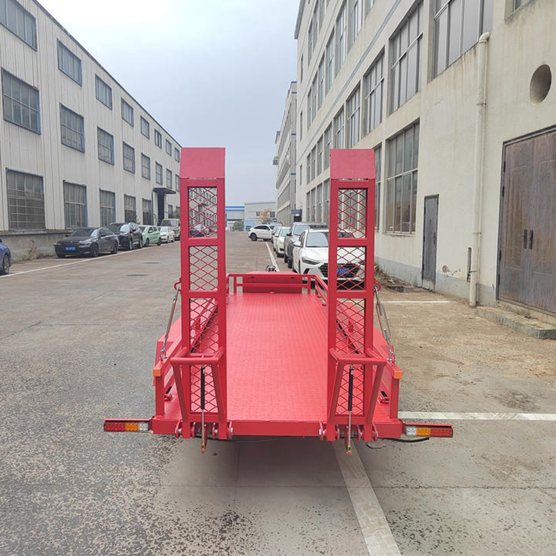 6 Wheel Mechanical Brake Mini Excavator Trailer