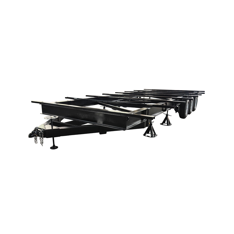 3 Axles Heavy Duty Flatbed Container Semi Trailer