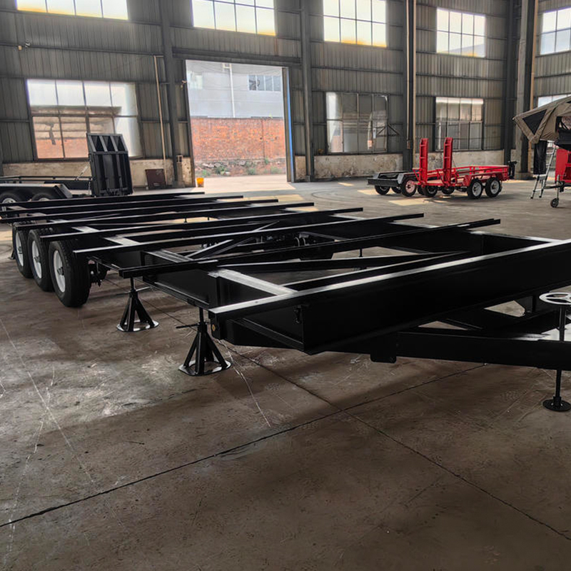 3 Axles Heavy Duty Flatbed Container Semi Trailer