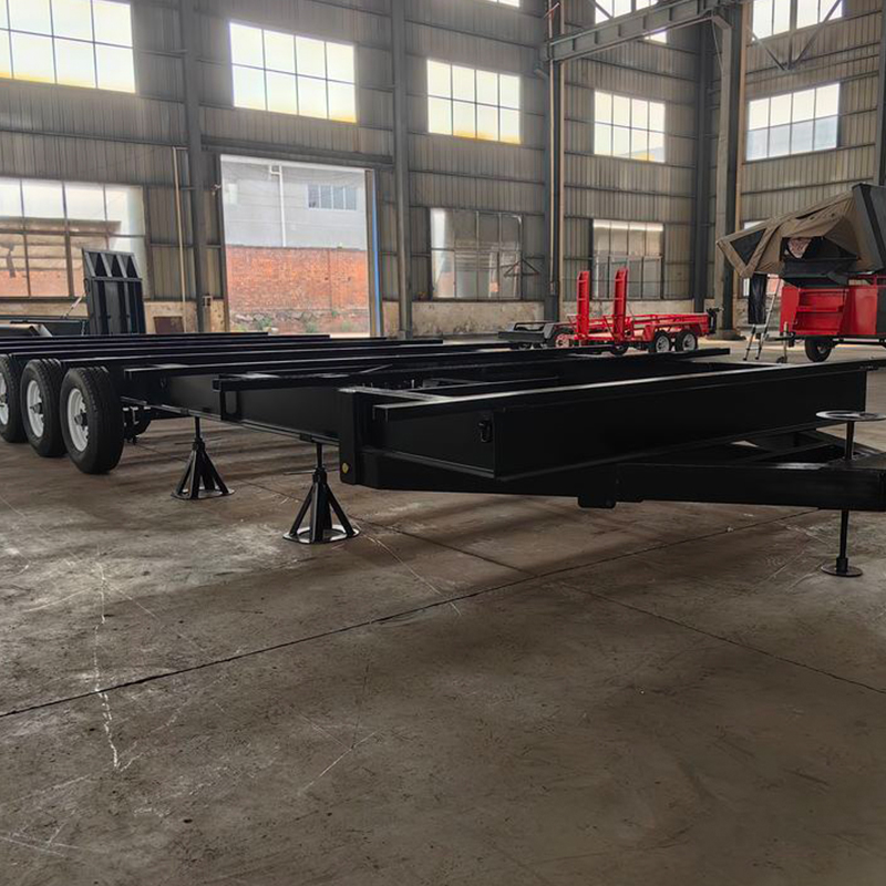 3 Axles Heavy Duty Flatbed Container Semi Trailer