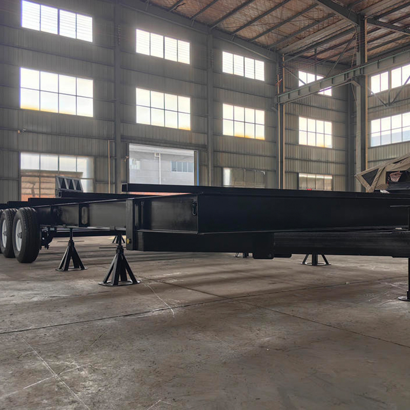 3 Axles Heavy Duty Flatbed Container Semi Trailer