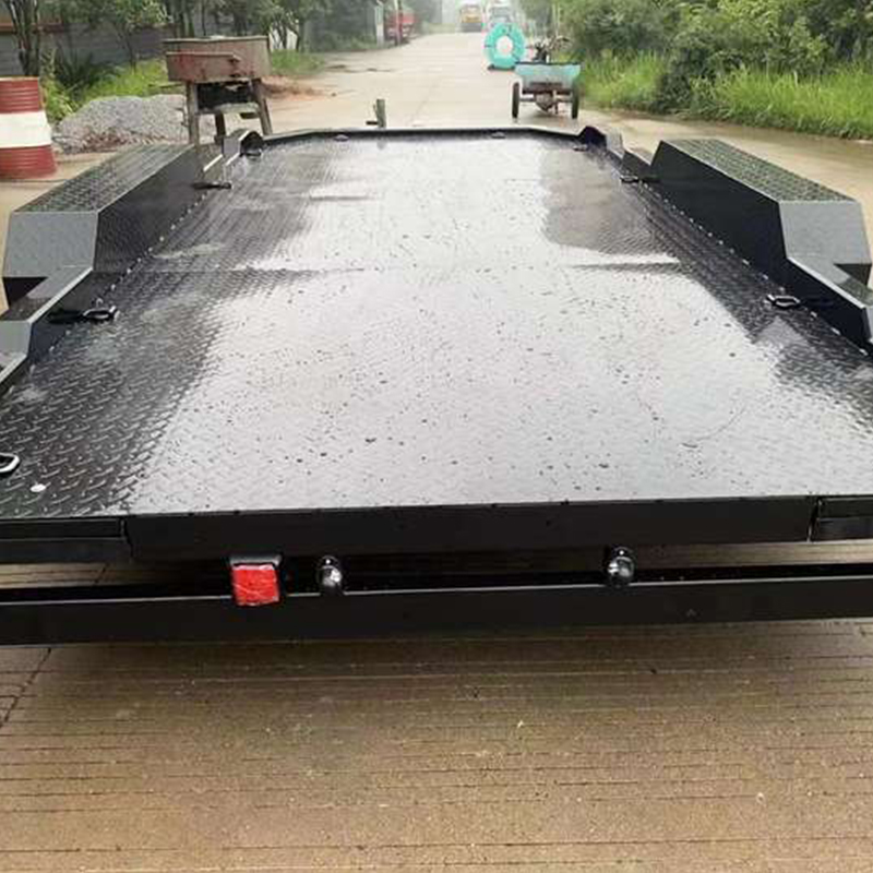 Double Axle Heavy Equipment Machinery Transport Utility Trailer