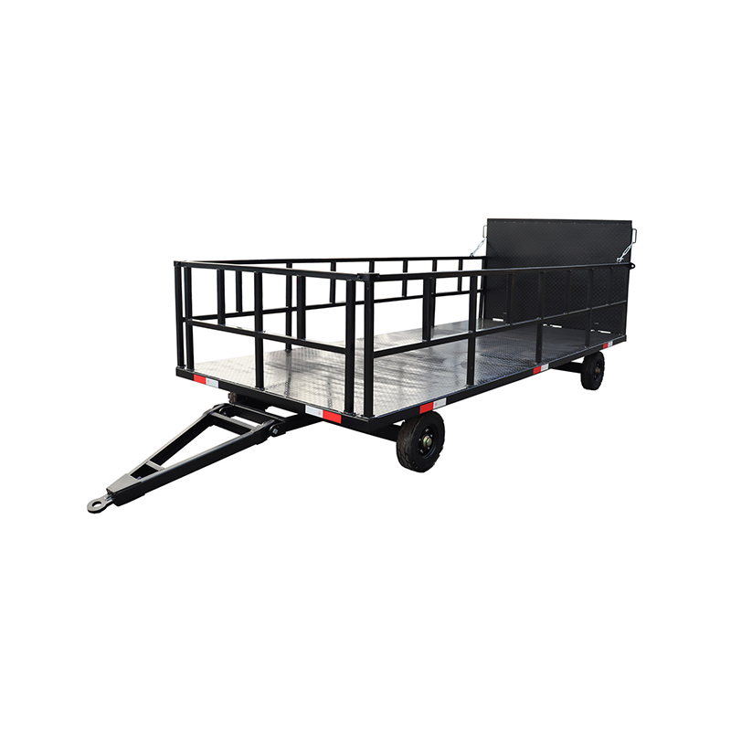 2 Axles Heavy Duty Truck Cargo Flatbed Trailer