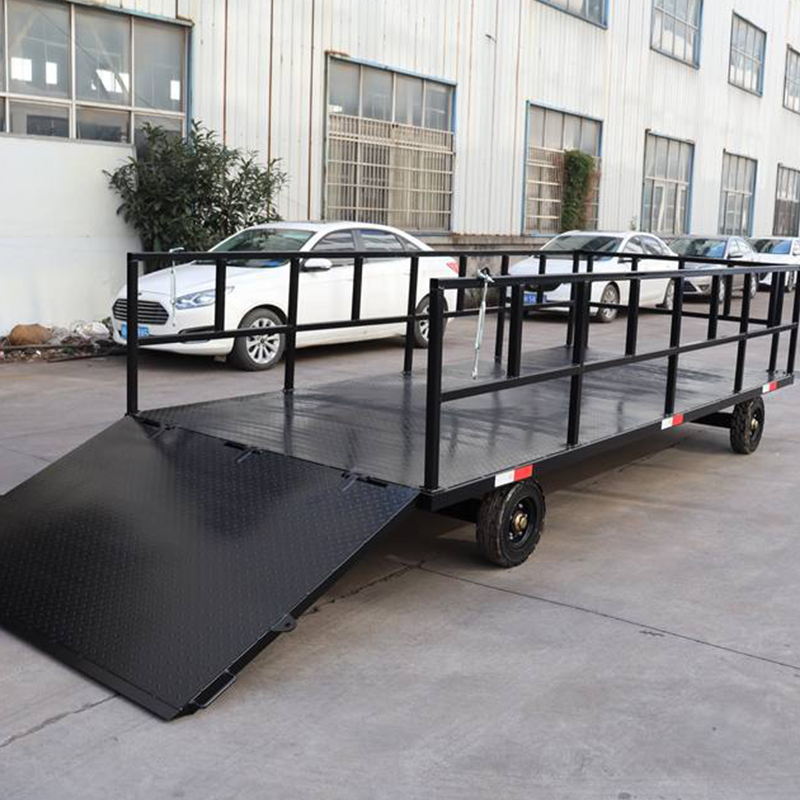 2 Axles Heavy Duty Truck Cargo Flatbed Trailer