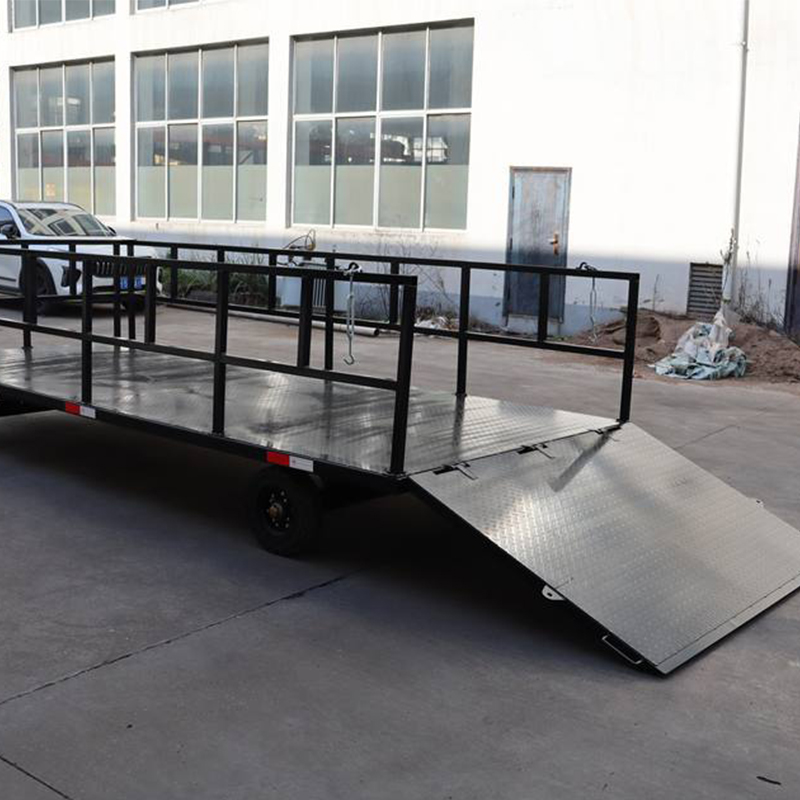 2 Axles Heavy Duty Truck Cargo Flatbed Trailer