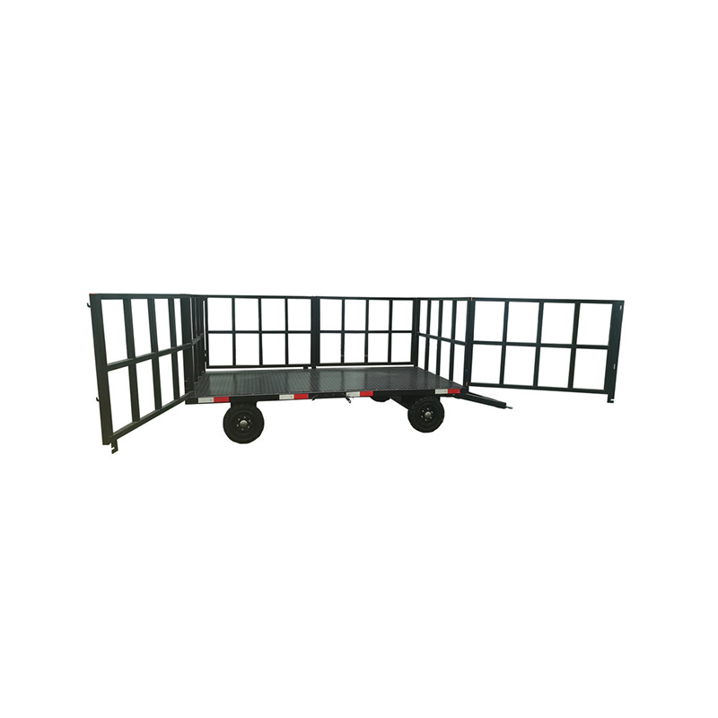 Outdoor 2 Axles Cargo Flatbed Angle Load Trailer