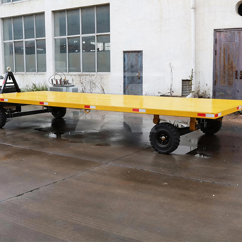 Solid Tyre 2 Axles Flat Bed Trailer