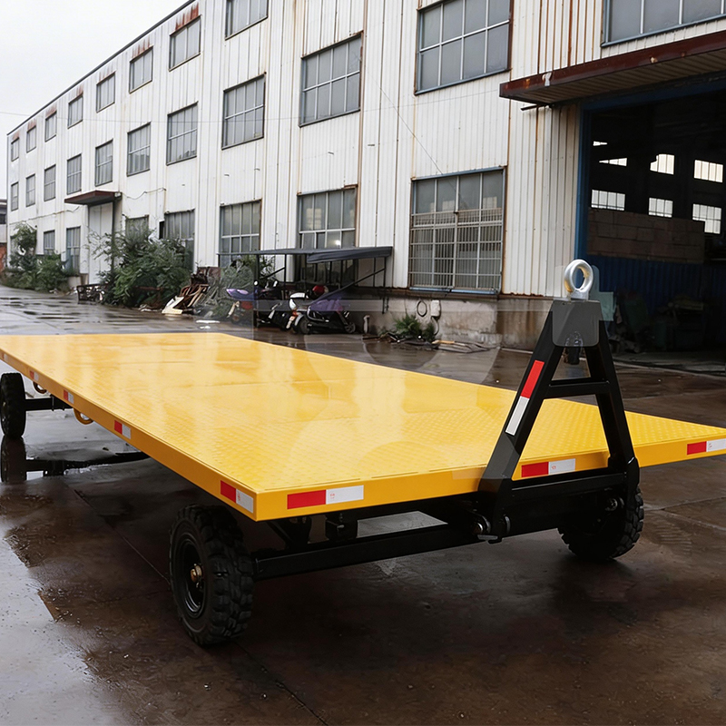 Solid Tyre 2 Axles Flat Bed Trailer