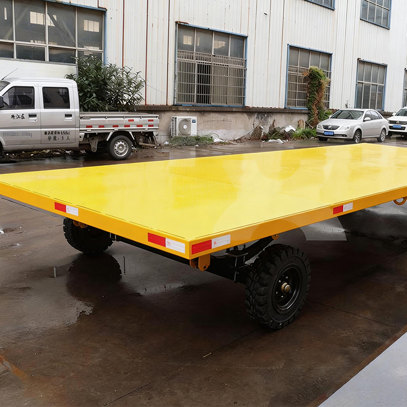 Solid Tyre 2 Axles Flat Bed Trailer
