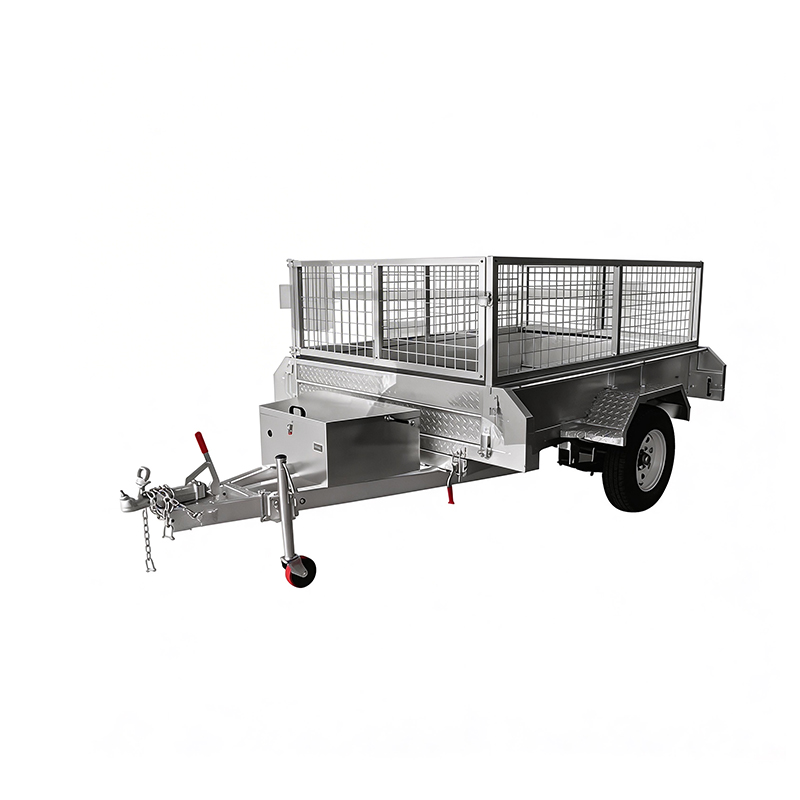 Single-Axis Hydraulic Self-Dumping Silver Cage Trailer