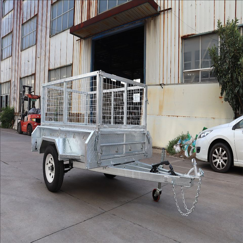 Galvanized Double Axle LED Cage Trailer