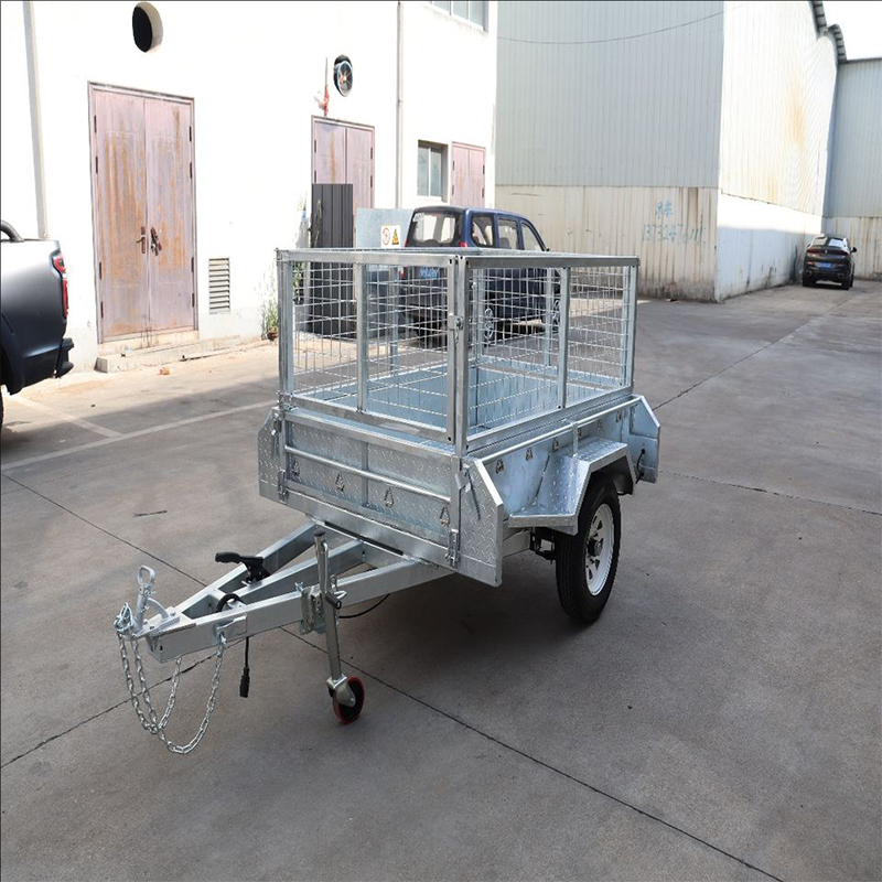 Galvanized Double Axle LED Cage Trailer
