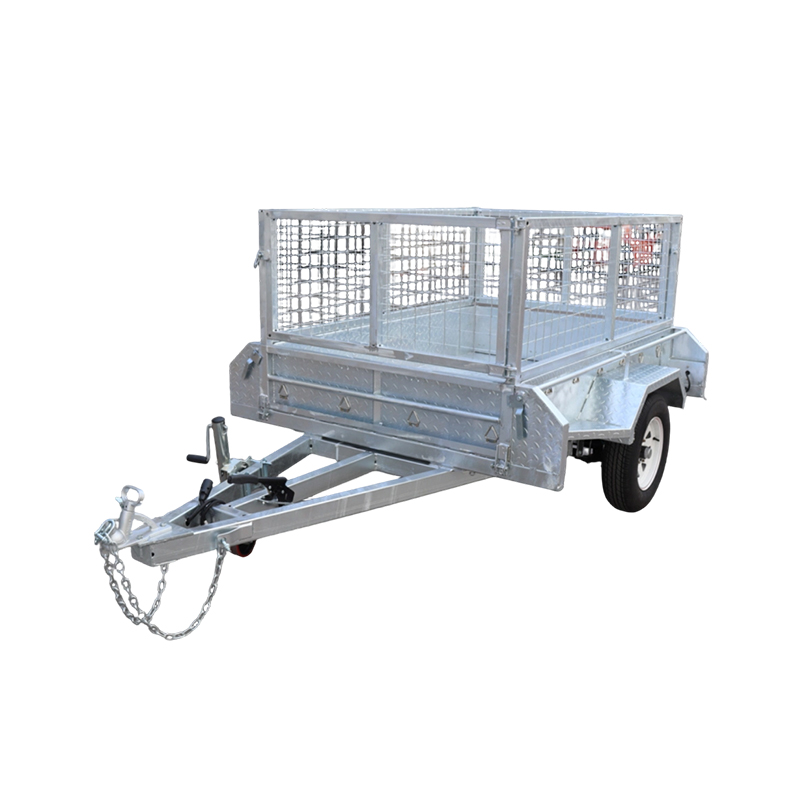 Galvanized Double Axle LED Cage Trailer