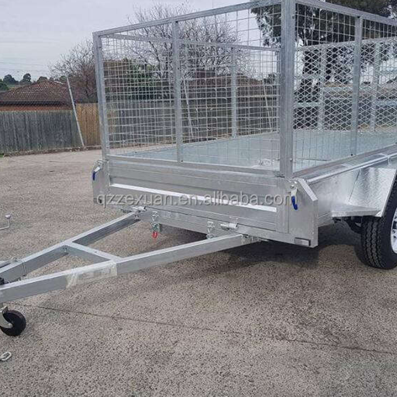 Double Axle Metal Cage Box Efficient Trailer