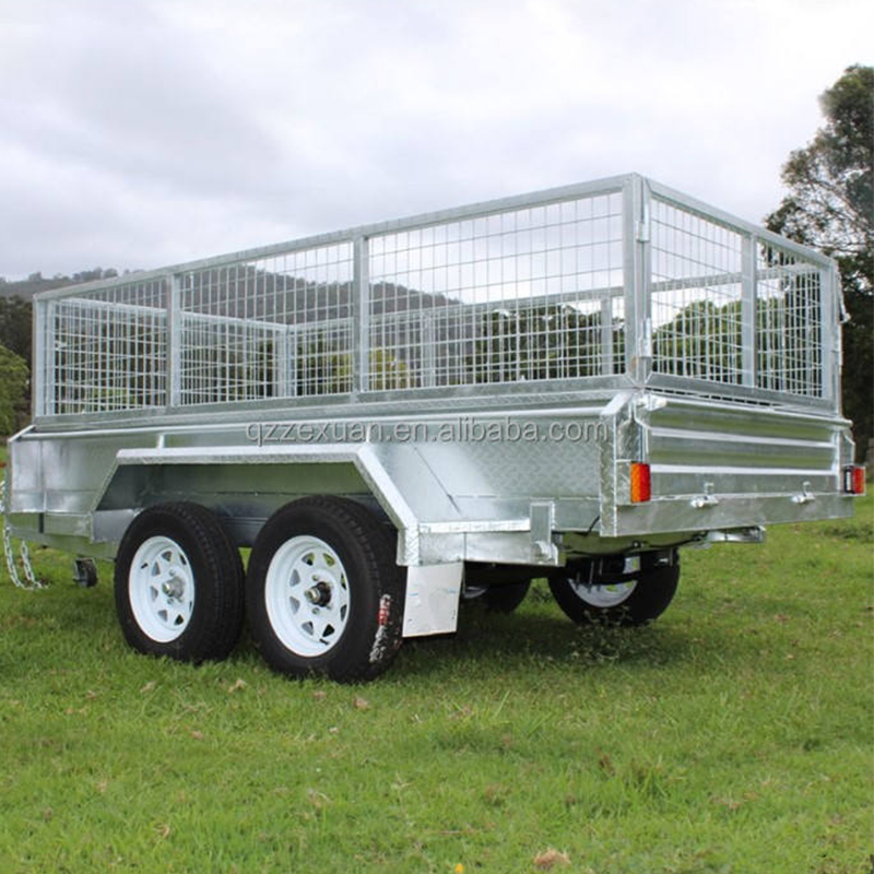 Double Axle Metal Cage Box Efficient Trailer