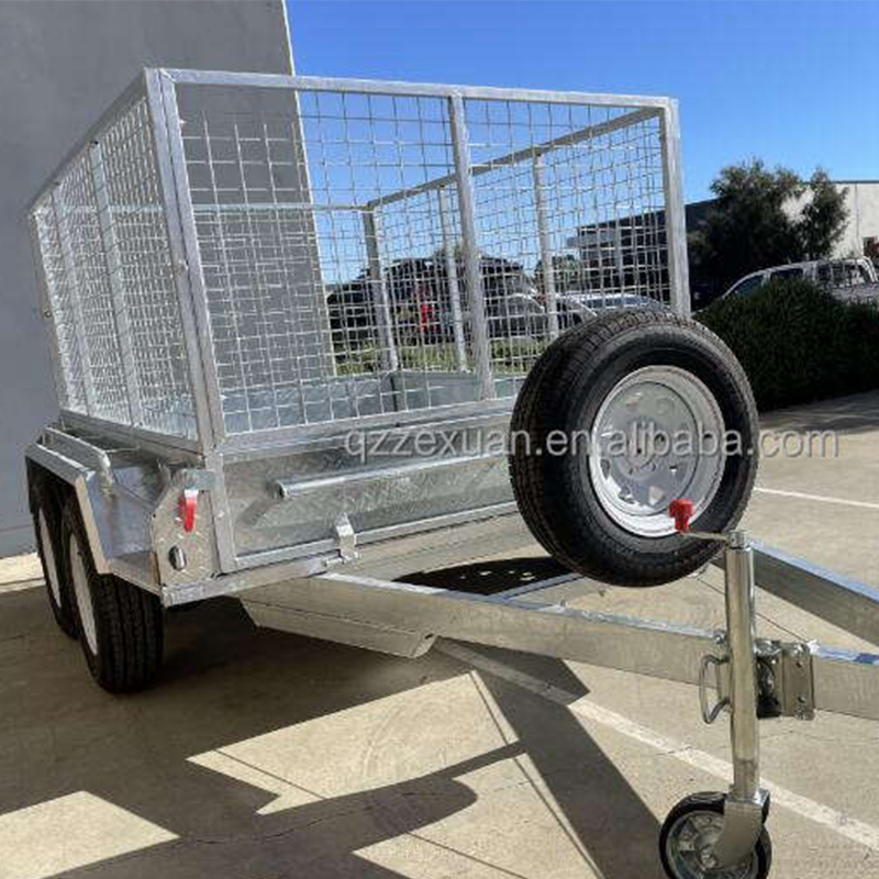 Double Axle Metal Cage Box Efficient Trailer