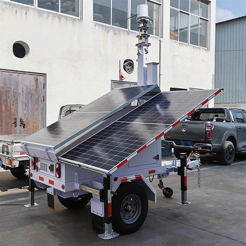 Solar Light High Mast Tower Three Axles Trailer