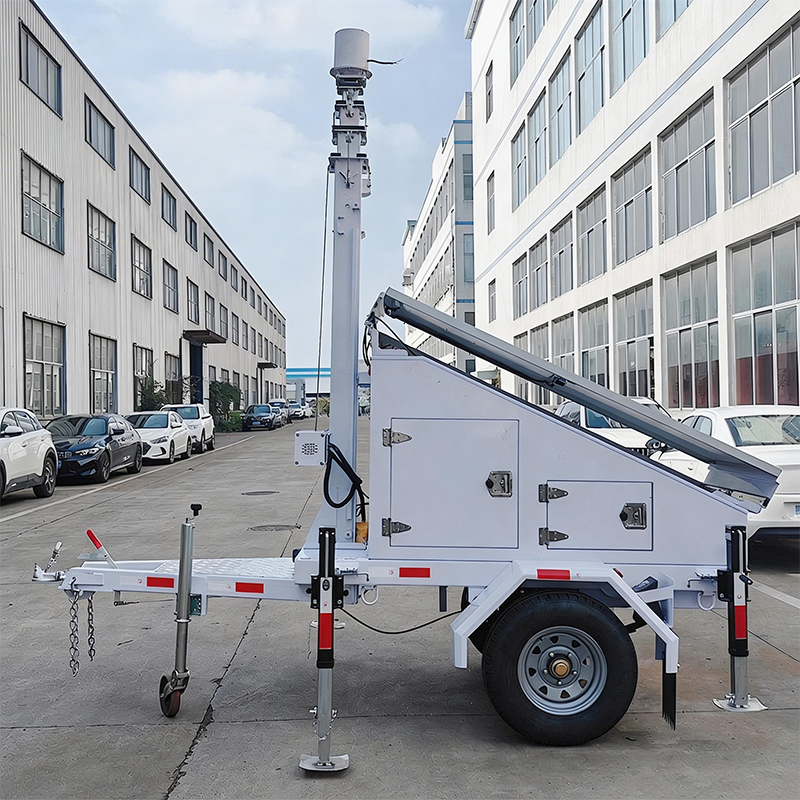 Solar Light High Mast Tower Three Axles Trailer