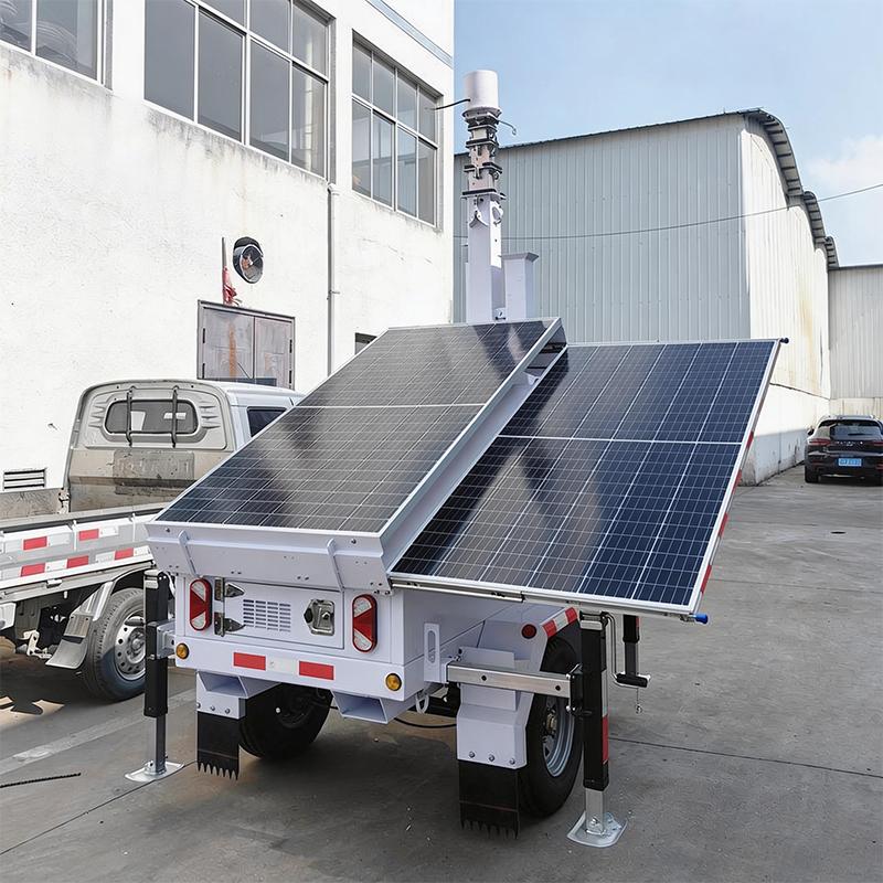 Solar Light High Mast Tower Three Axles Trailer