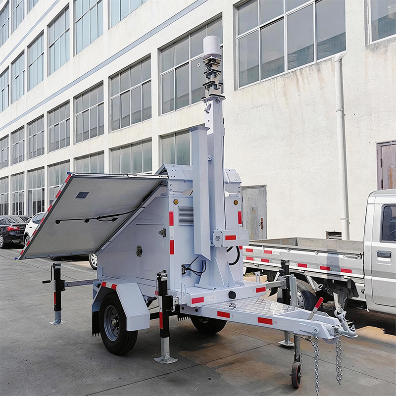 Solar Light High Mast Tower Three Axles Trailer