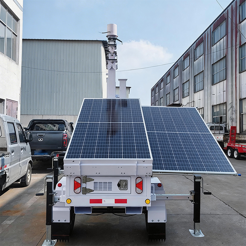 Solar Light High Mast Tower Three Axles Trailer