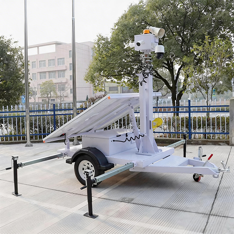 Mobile CCTV Camera Solar Trailer for Mall Monitoring