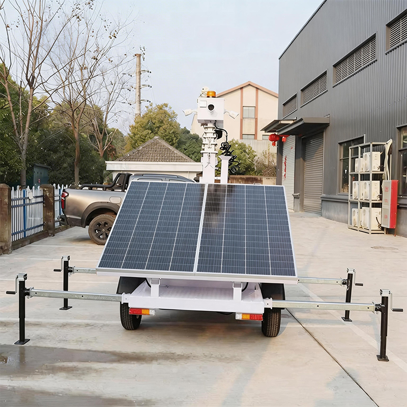 Mobile CCTV Camera Solar Trailer for Mall Monitoring