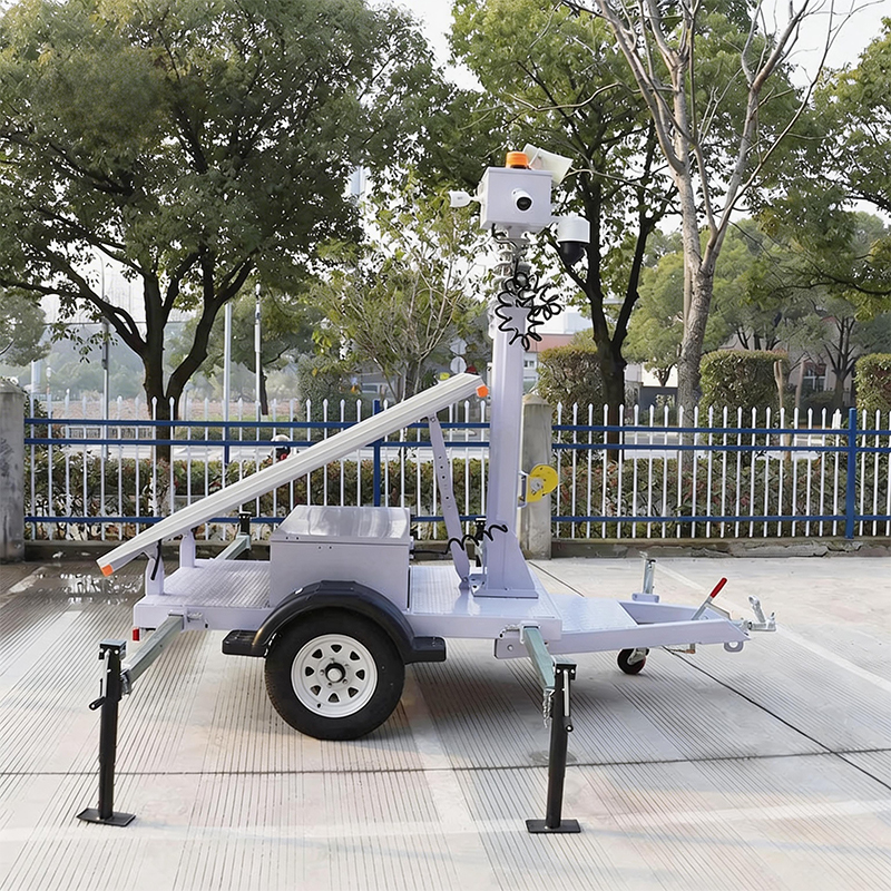 Mobile CCTV Camera Solar Trailer for Mall Monitoring