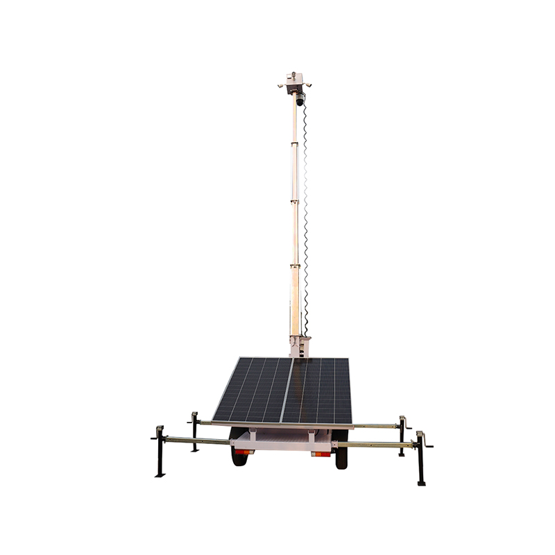 Mobile CCTV Camera Solar Trailer for Mall Monitoring