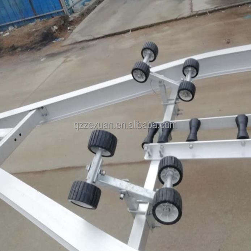 Black Steel Q235 Double Axle Boat Trailer