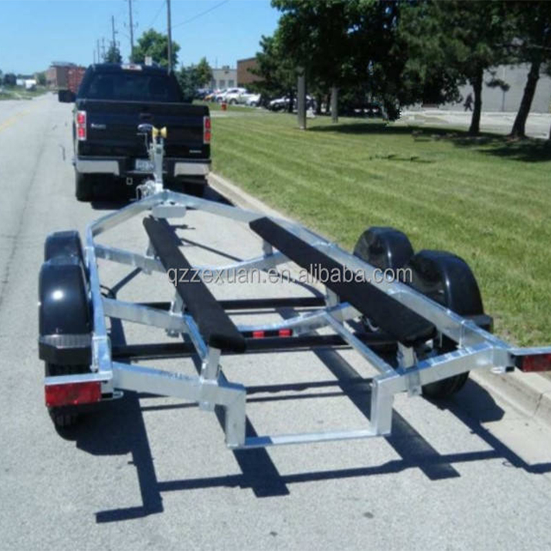 Black Steel Q235 Double Axle Boat Trailer