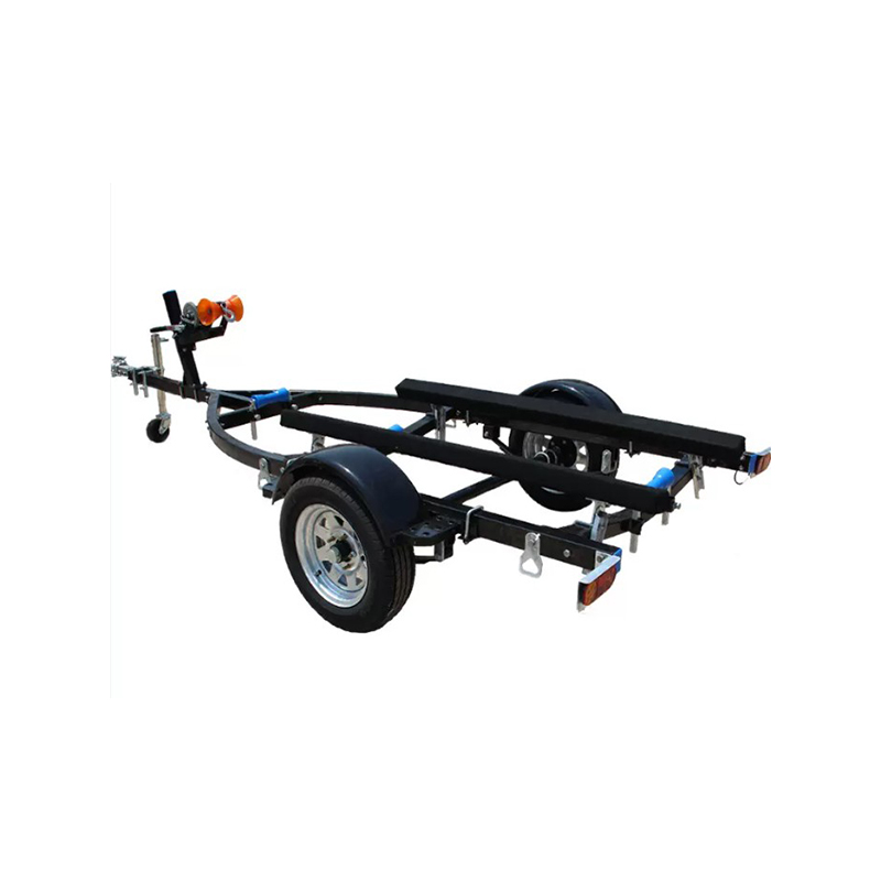 Black Steel Q235 Double Axle Boat Trailer