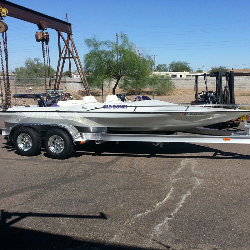 Large Double Axles Aluminum Boat Watercraft Trailers