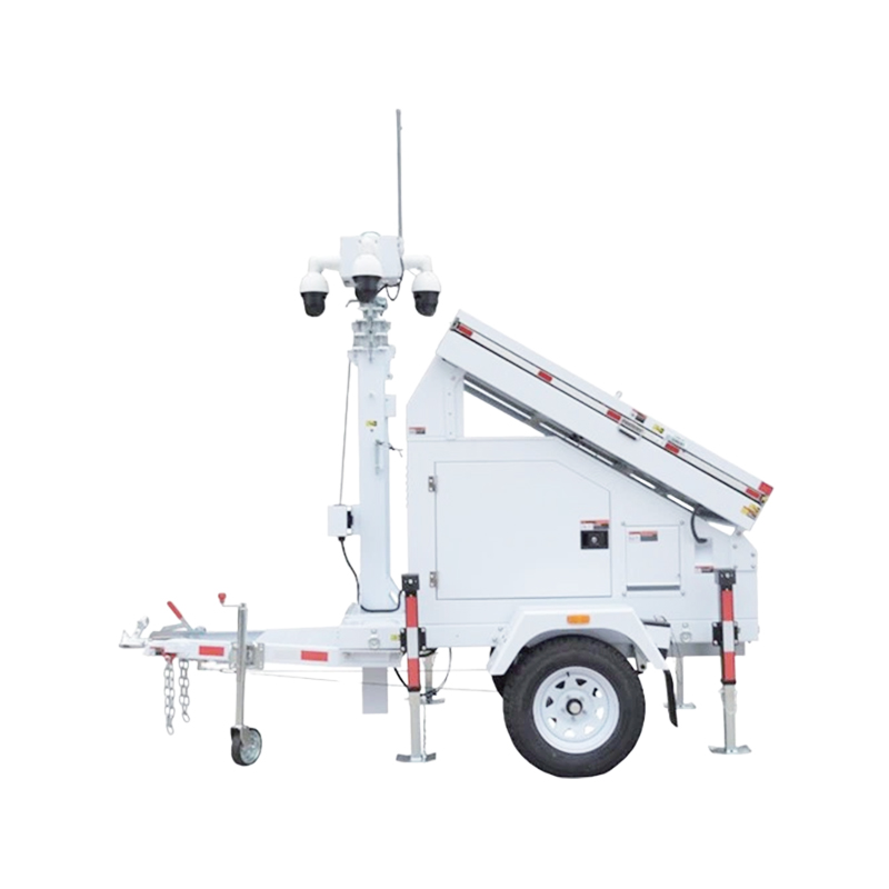 5-7M 1500W Solar Tower CCTV Trailer