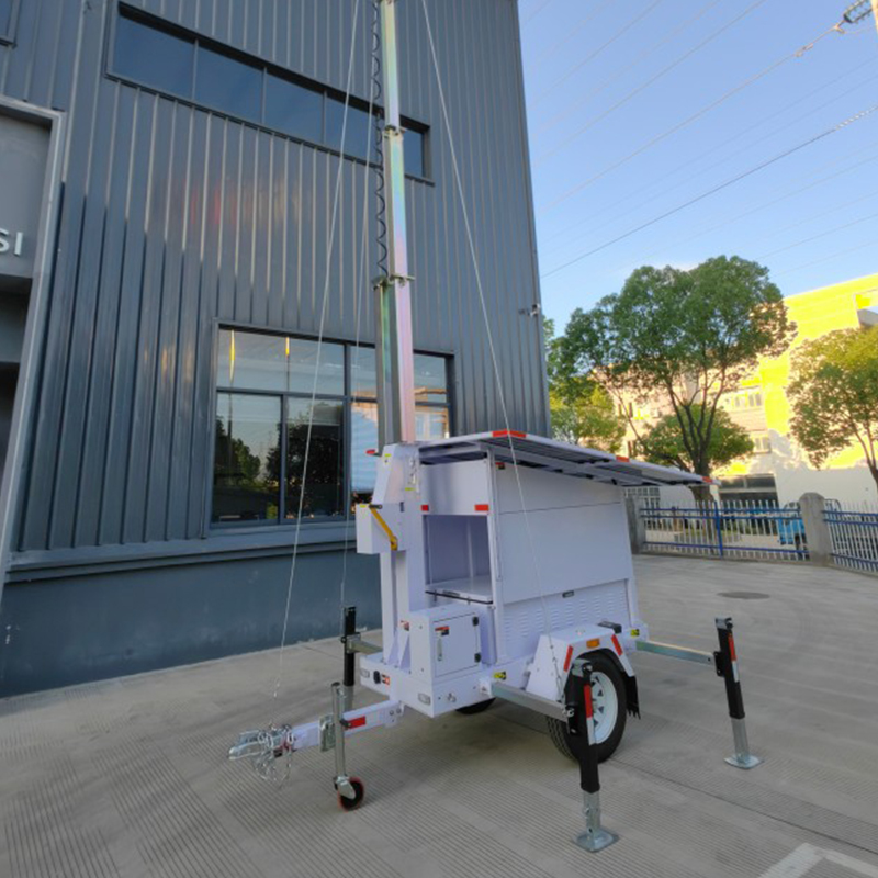 Solar-powered Mobile Tower Light for Security Monitoring