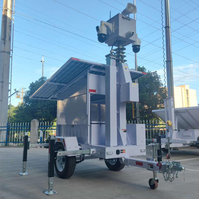 Solar-powered Mobile Tower Light for Security Monitoring